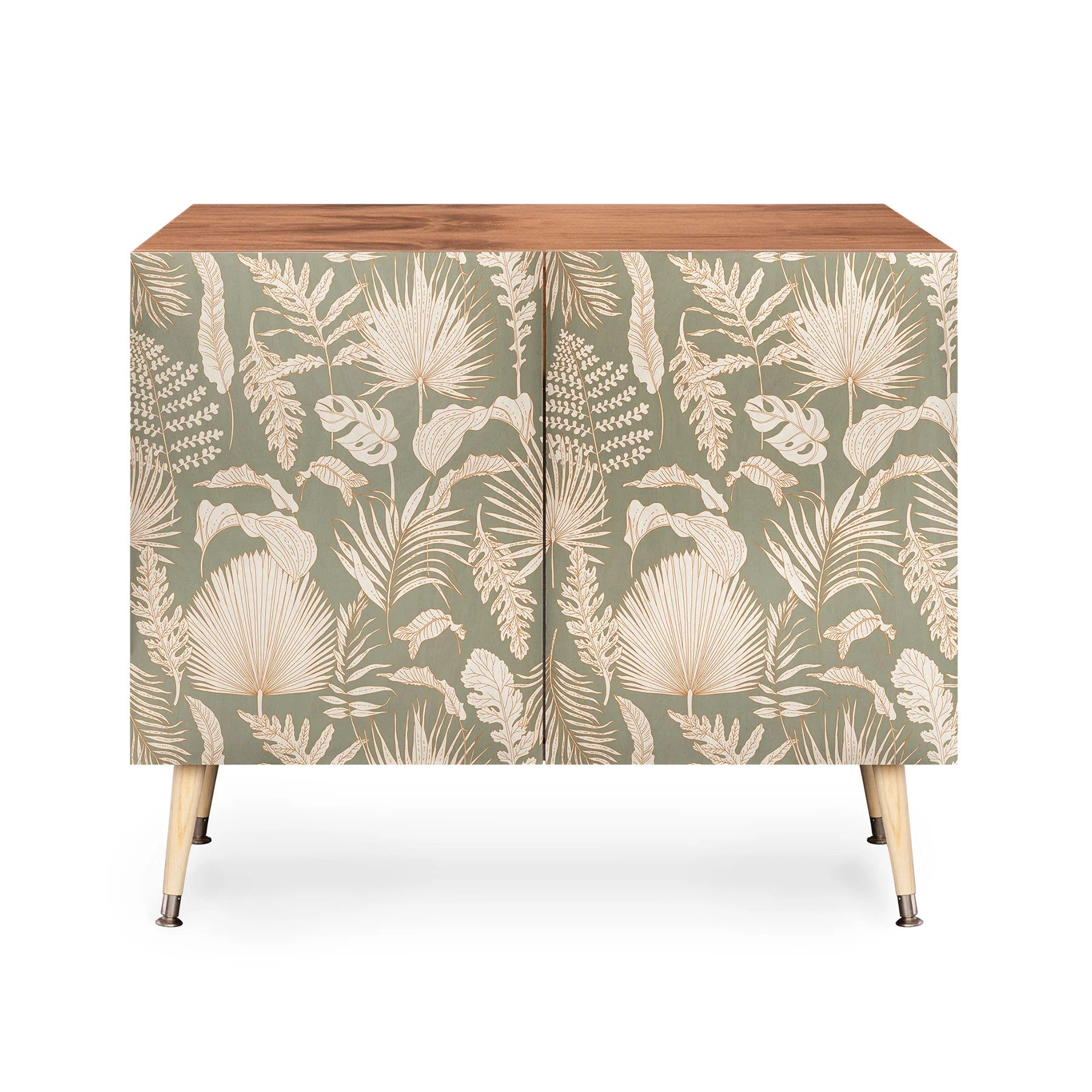 Palm Leaves Sage Credenza