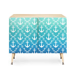 Nautical Knots Ombre Blue Credenza