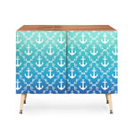 Nautical Knots Ombre Blue Credenza