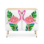 Flamingo and Banana Leaf Credenza