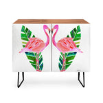 Flamingo and Banana Leaf Credenza