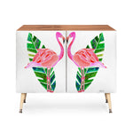 Flamingo and Banana Leaf Credenza