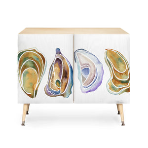 Watercolor Oysters Credenza