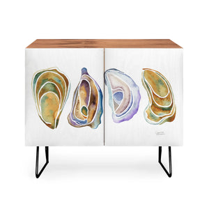 Watercolor Oysters Credenza