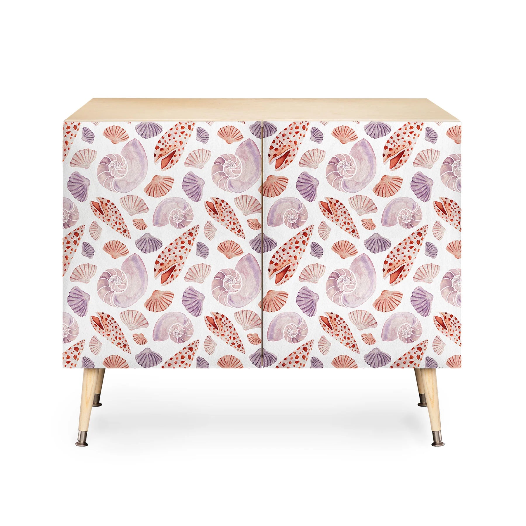 Watercolor Seashells i Credenza