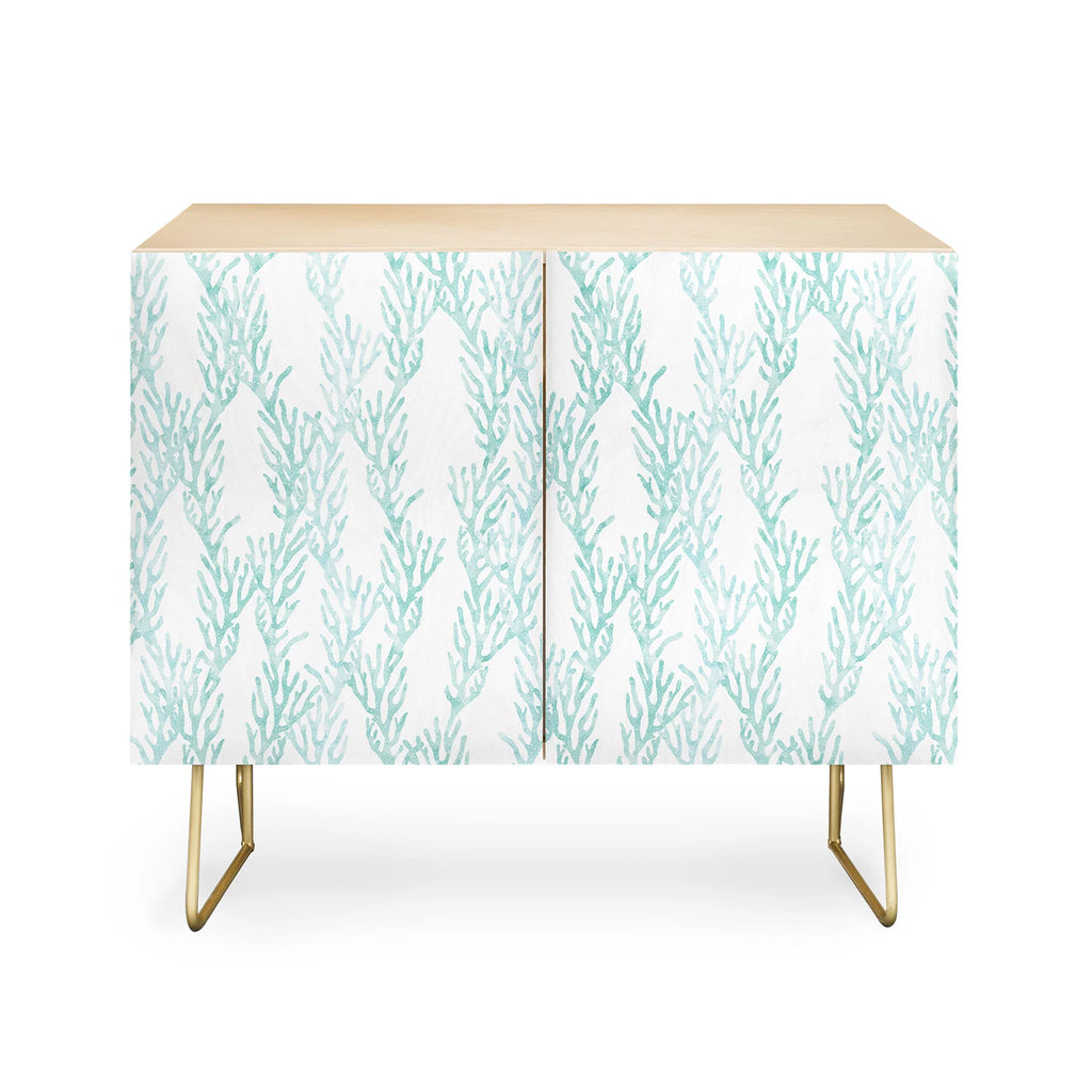 Coral in Seaglass Credenza