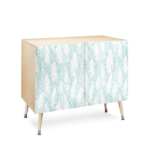 Coral in Seaglass Credenza