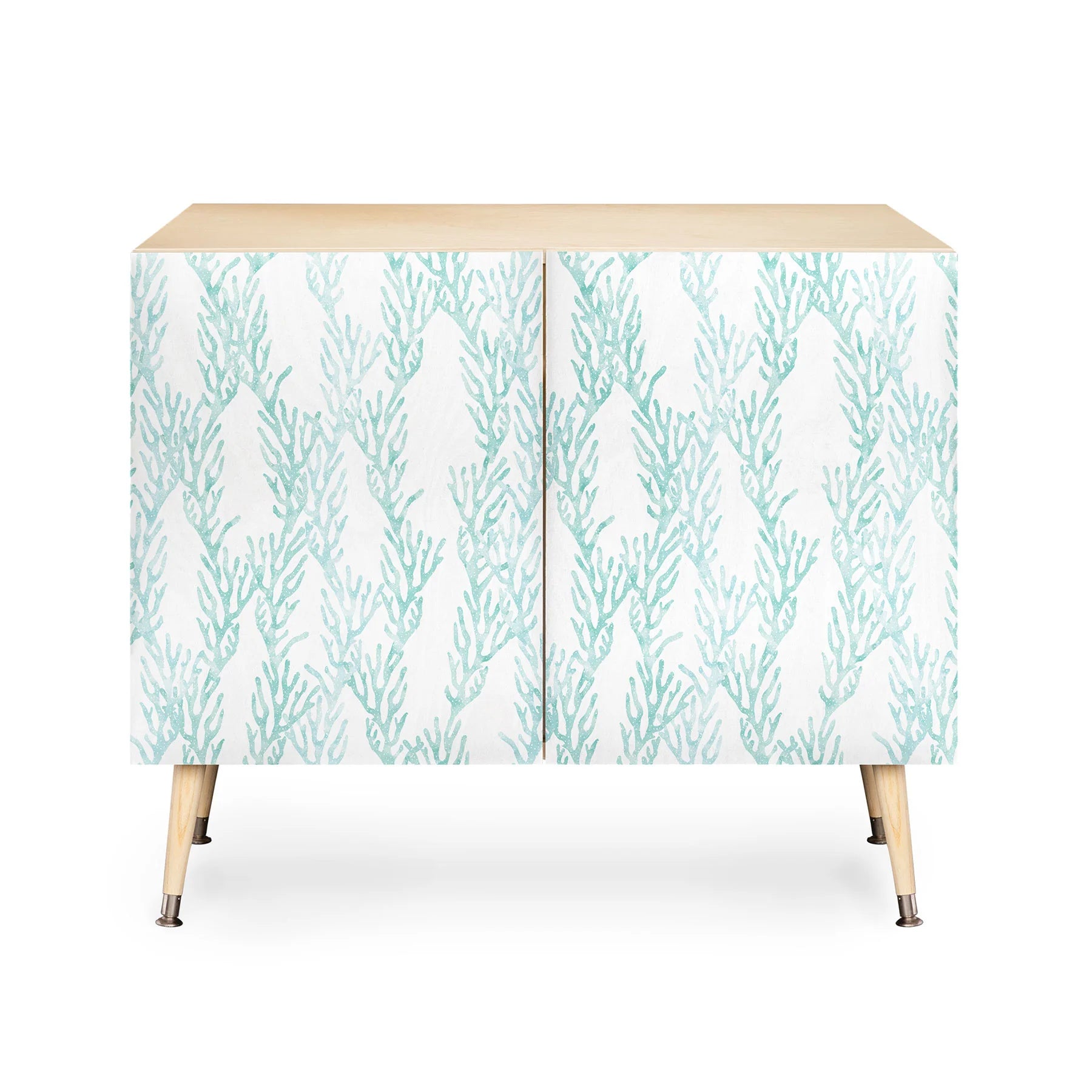 Coral in Seaglass Credenza