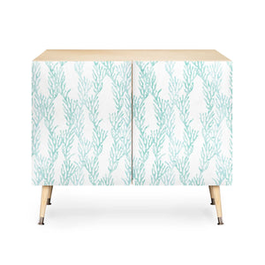 Coral in Seaglass Credenza