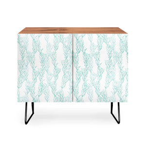 Coral in Seaglass Credenza