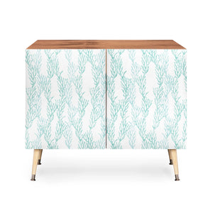 Coral in Seaglass Credenza