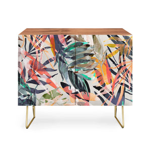 Palms Leaf Colorful Paint 2PB Credenza