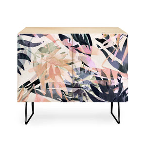 Palms Leaf Colorful Paint PB Credenza