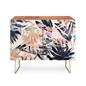 Palms Leaf Colorful Paint PB Credenza