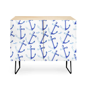 Watercolor Anchor Credenza