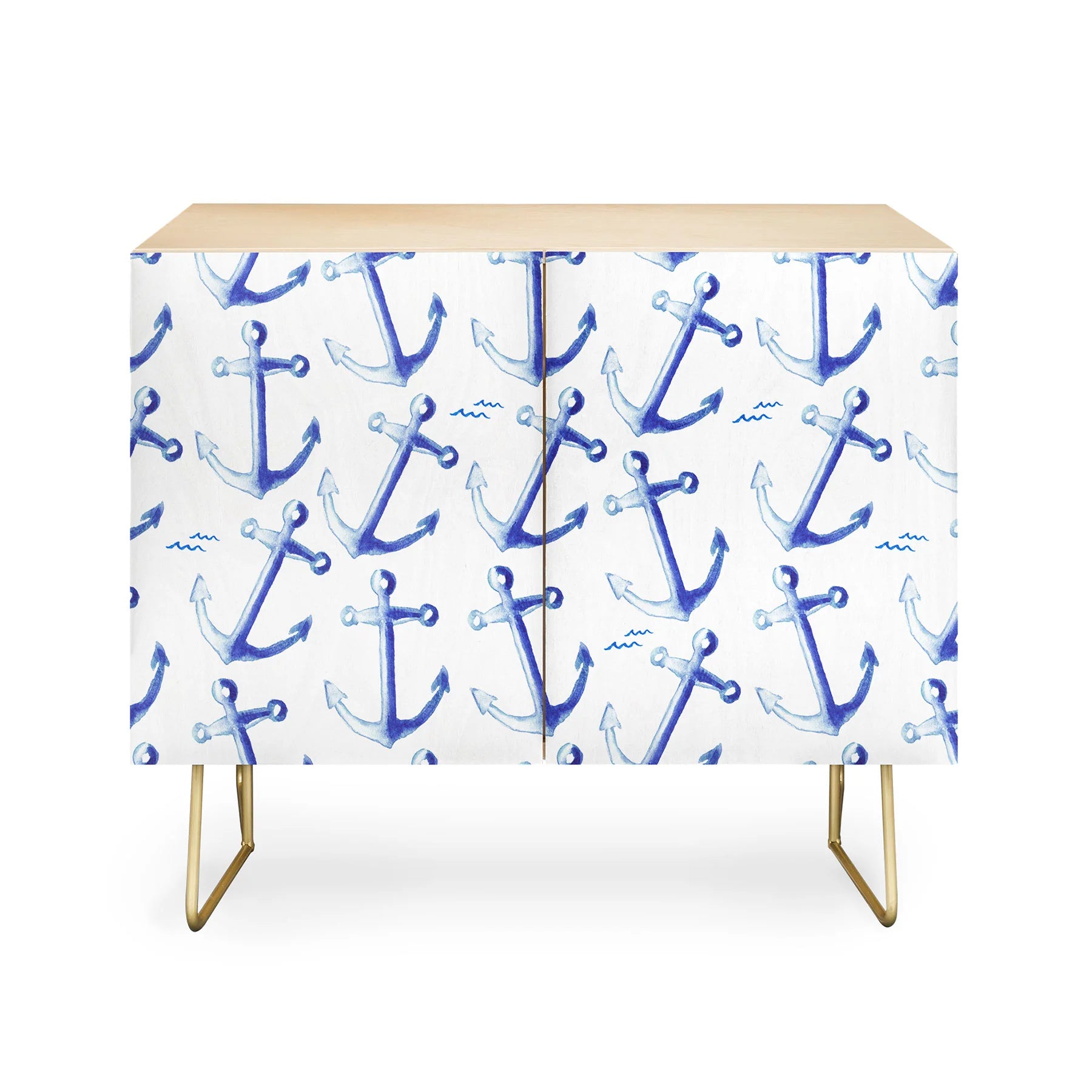 Watercolor Anchor Credenza