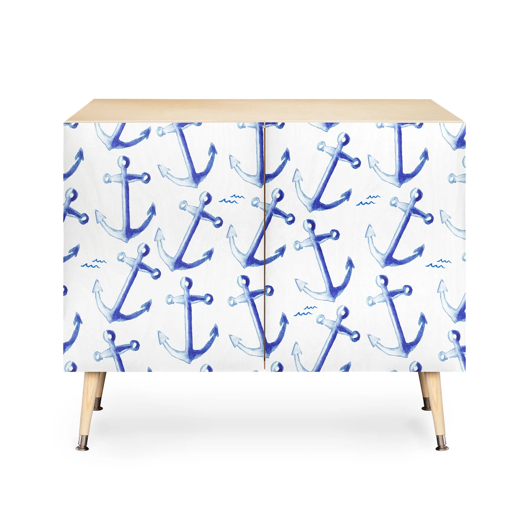 Watercolor Anchor Credenza