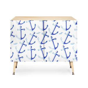 Watercolor Anchor Credenza