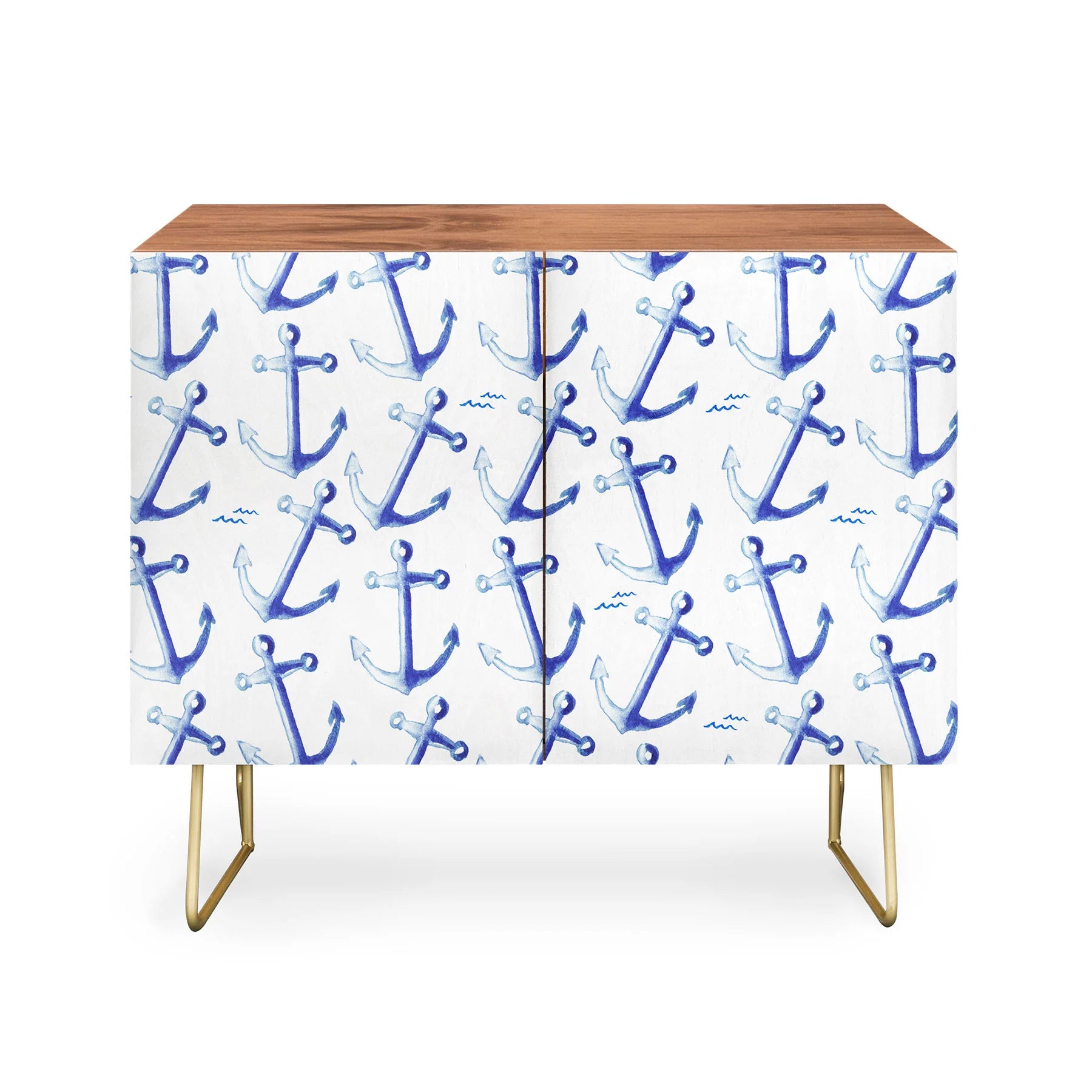 Watercolor Anchor Credenza