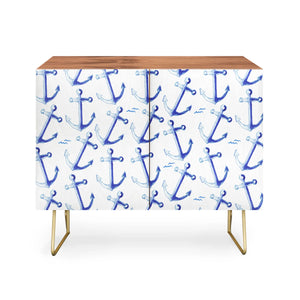 Watercolor Anchor Credenza