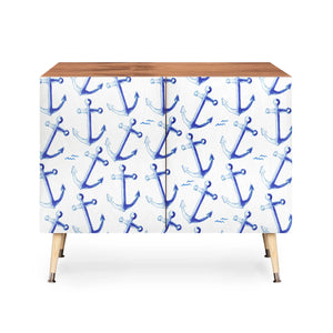Watercolor Anchor Credenza