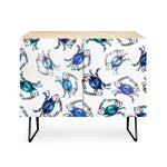 Watercolor Blue Crab Credenza