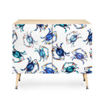 Watercolor Blue Crab Credenza