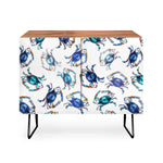 Watercolor Blue Crab Credenza