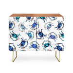 Watercolor Blue Crab Credenza