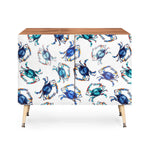 Watercolor Blue Crab Credenza