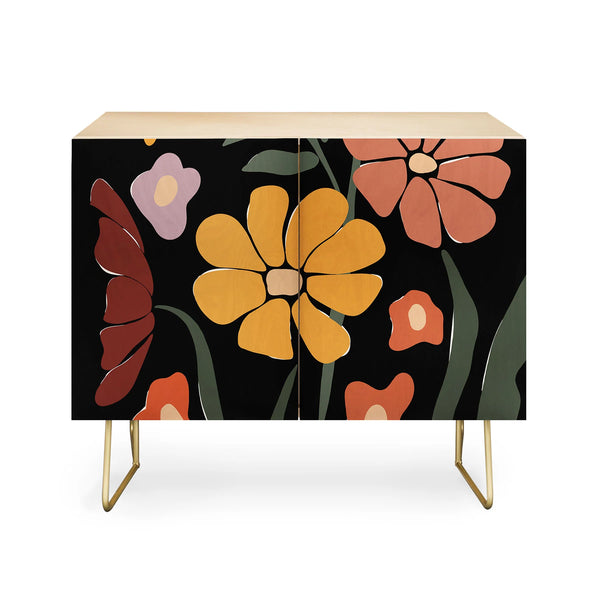Tropical Floral Night Credenza