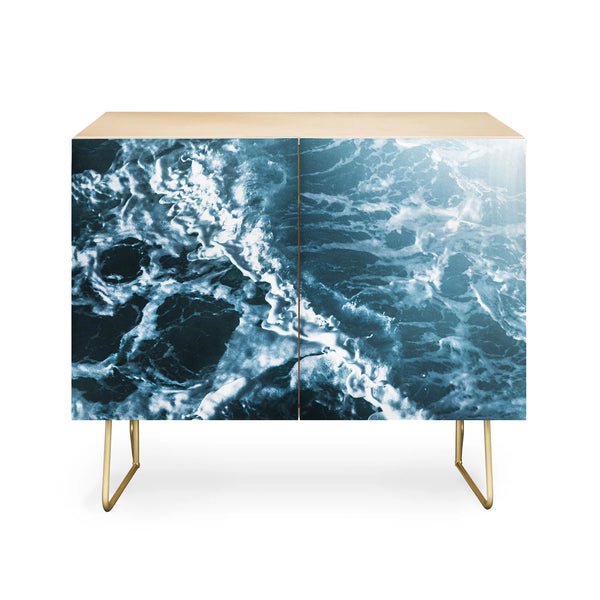 Teal Waves Credenza