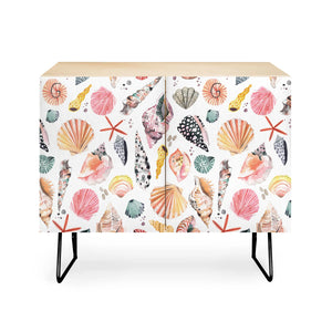Moroccan Sea Shells Orange Credenza