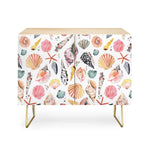 Moroccan Sea Shells Orange Credenza