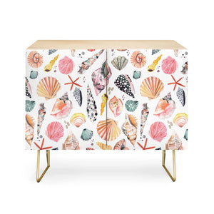 Moroccan Sea Shells Orange Credenza