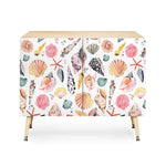 Moroccan Sea Shells Orange Credenza
