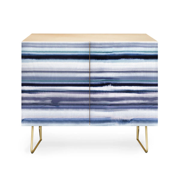 Ombre Sea Stripes Navy Credenza