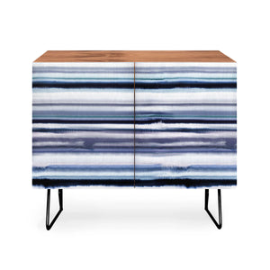 Ombre Sea Stripes Navy Credenza