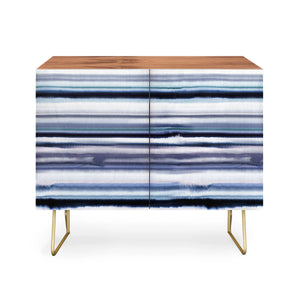 Ombre Sea Stripes Navy Credenza