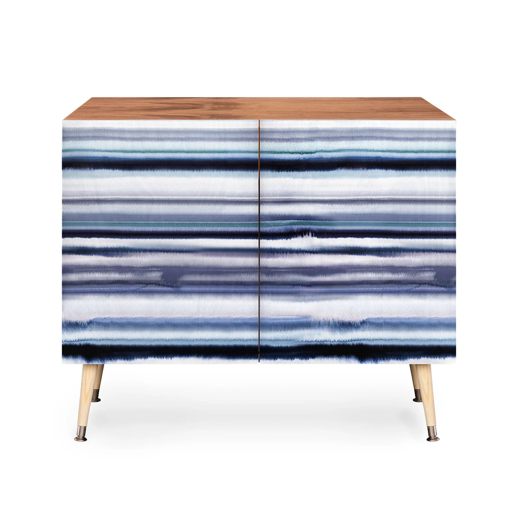 Ombre Sea Stripes Navy Credenza