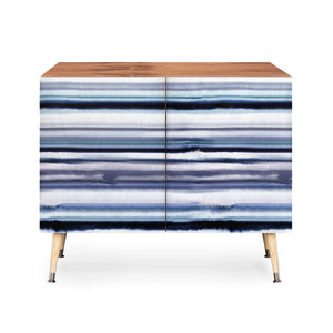 Ombre Sea Stripes Navy Credenza