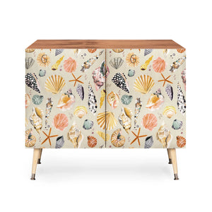 Sea Shells Ocean Marine Coastal Sand Credenza