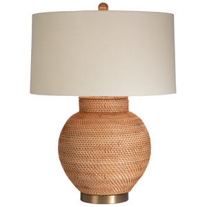 Phuket Table Lamp with Oatmeal Linen Shade