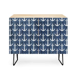 Chevron Anchor Denim  Credenza