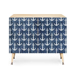 Chevron Anchor Denim  Credenza