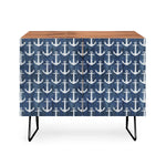 Chevron Anchor Denim  Credenza
