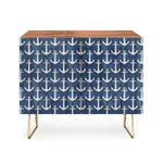 Chevron Anchor Denim  Credenza