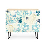 Jellyfish and Coral Yellow Credenza