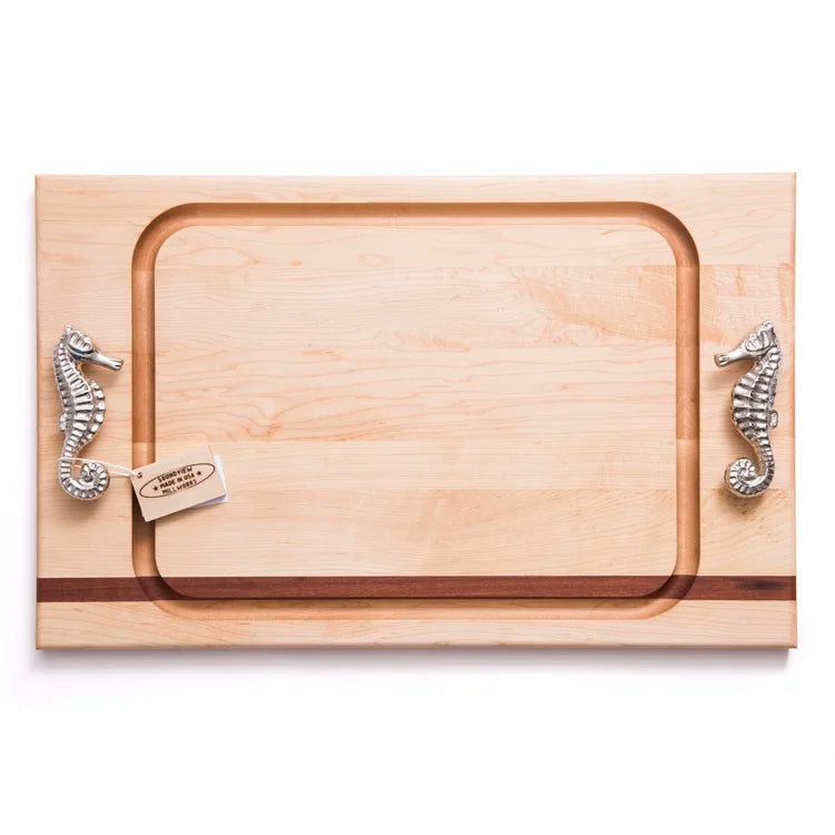 Steak Board with Seahorse Handles