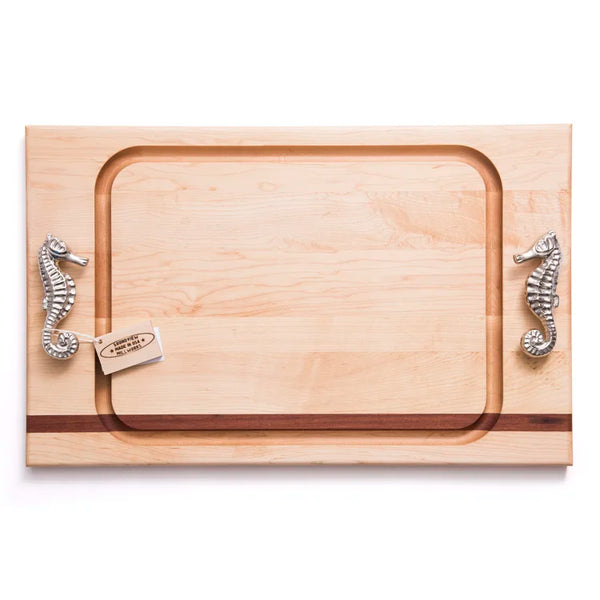 Steak Board with Seahorse Handles